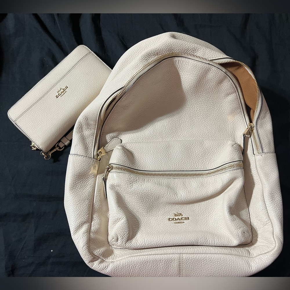 Authentic Coach Backpack and matching wallet